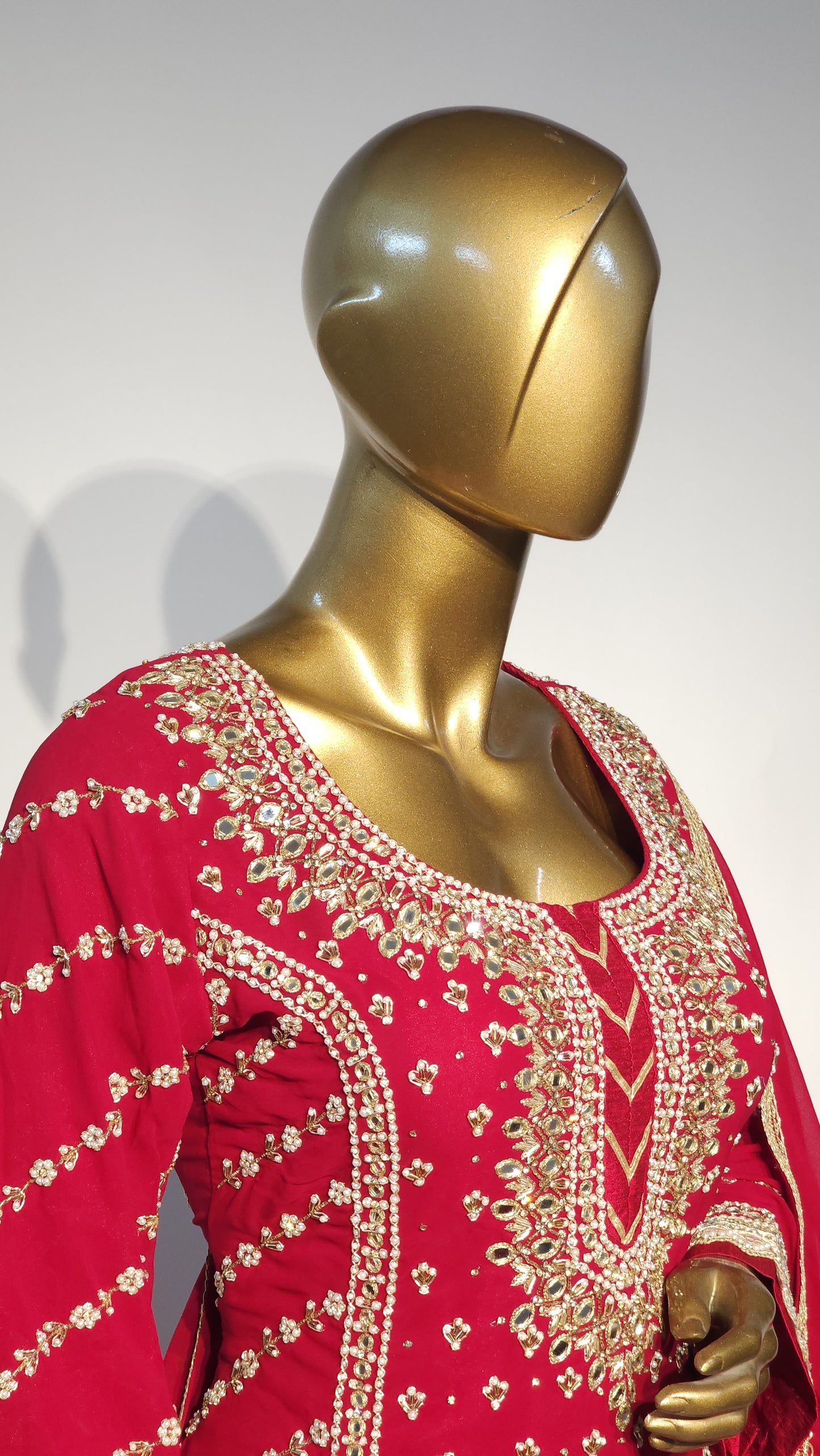 Embroidered Women's Stitched Garara