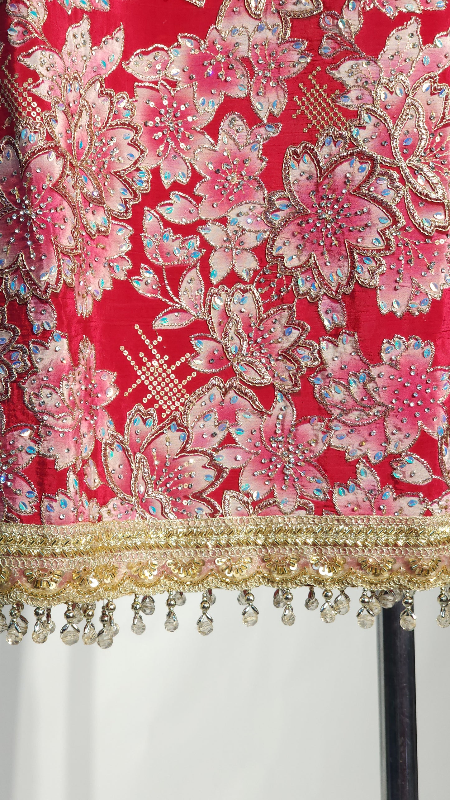 Stunning Zari Work Sleeveless Sharara Suit