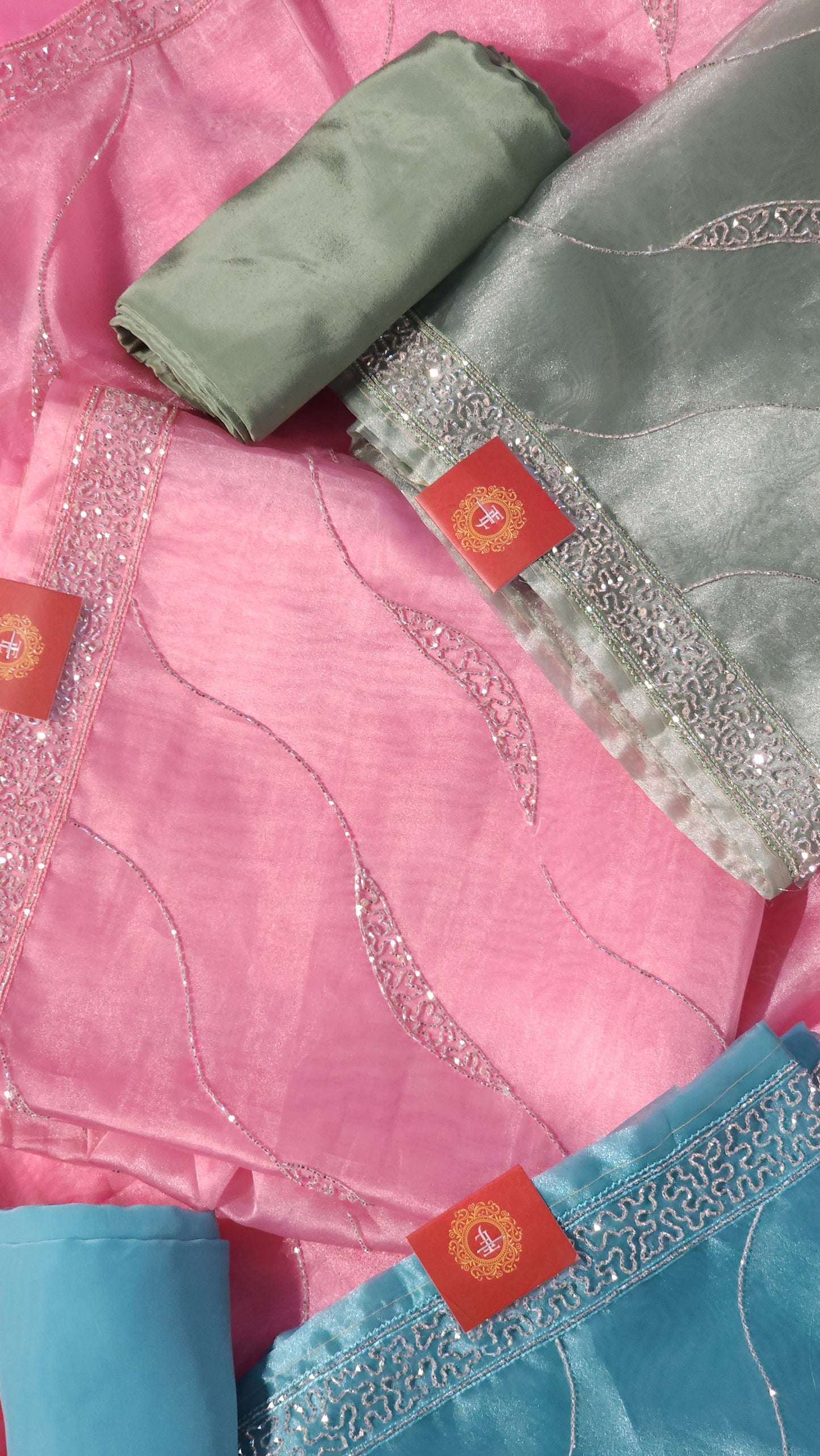TISSUE SILK SUITS FOUR SHADES