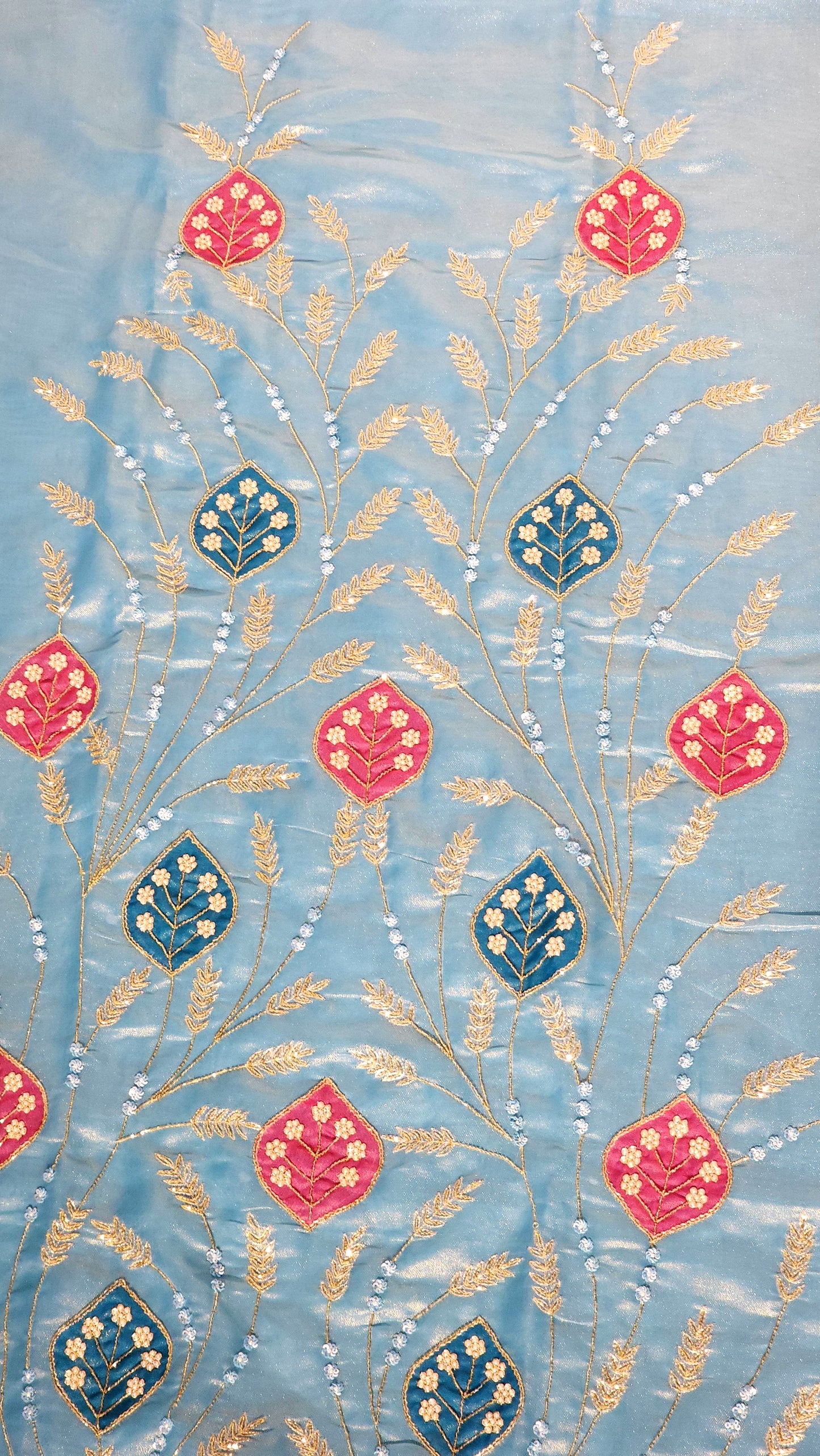 Pearl Hand Designed Suits On Shimmer Silk Base