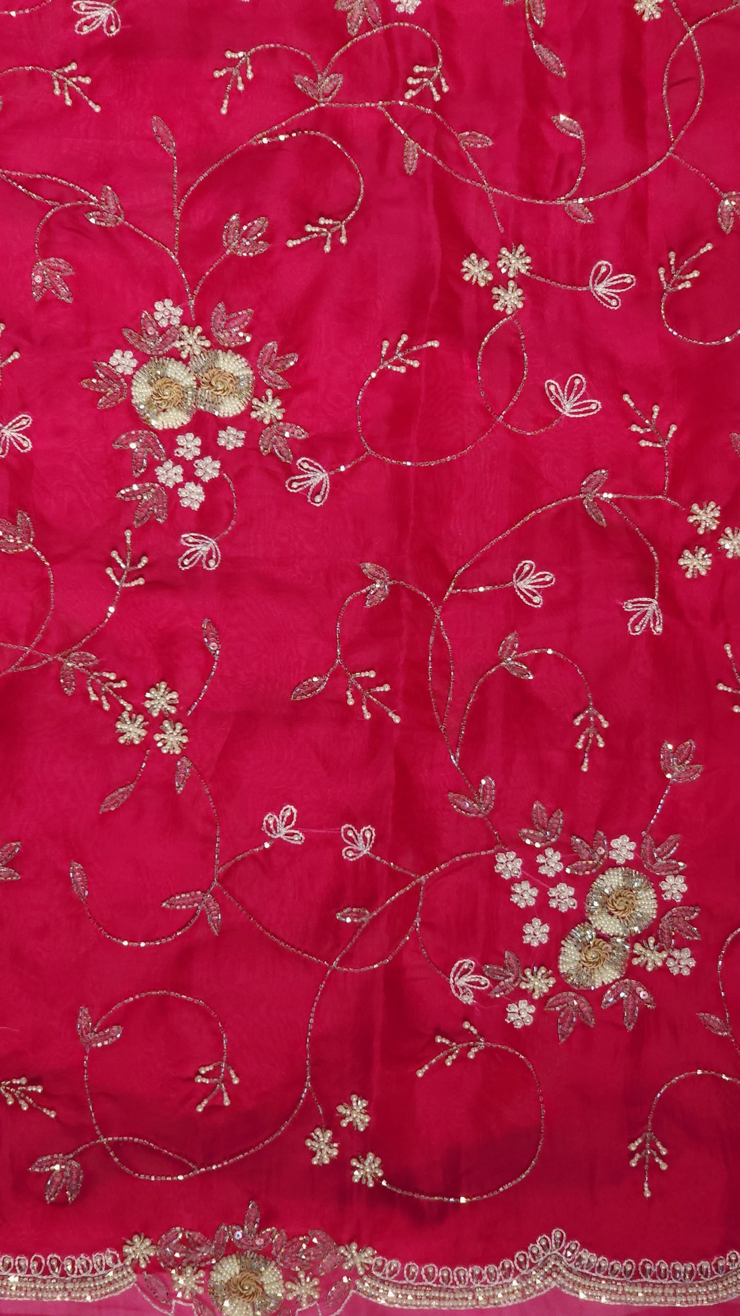 Hot pink all over pearl designed