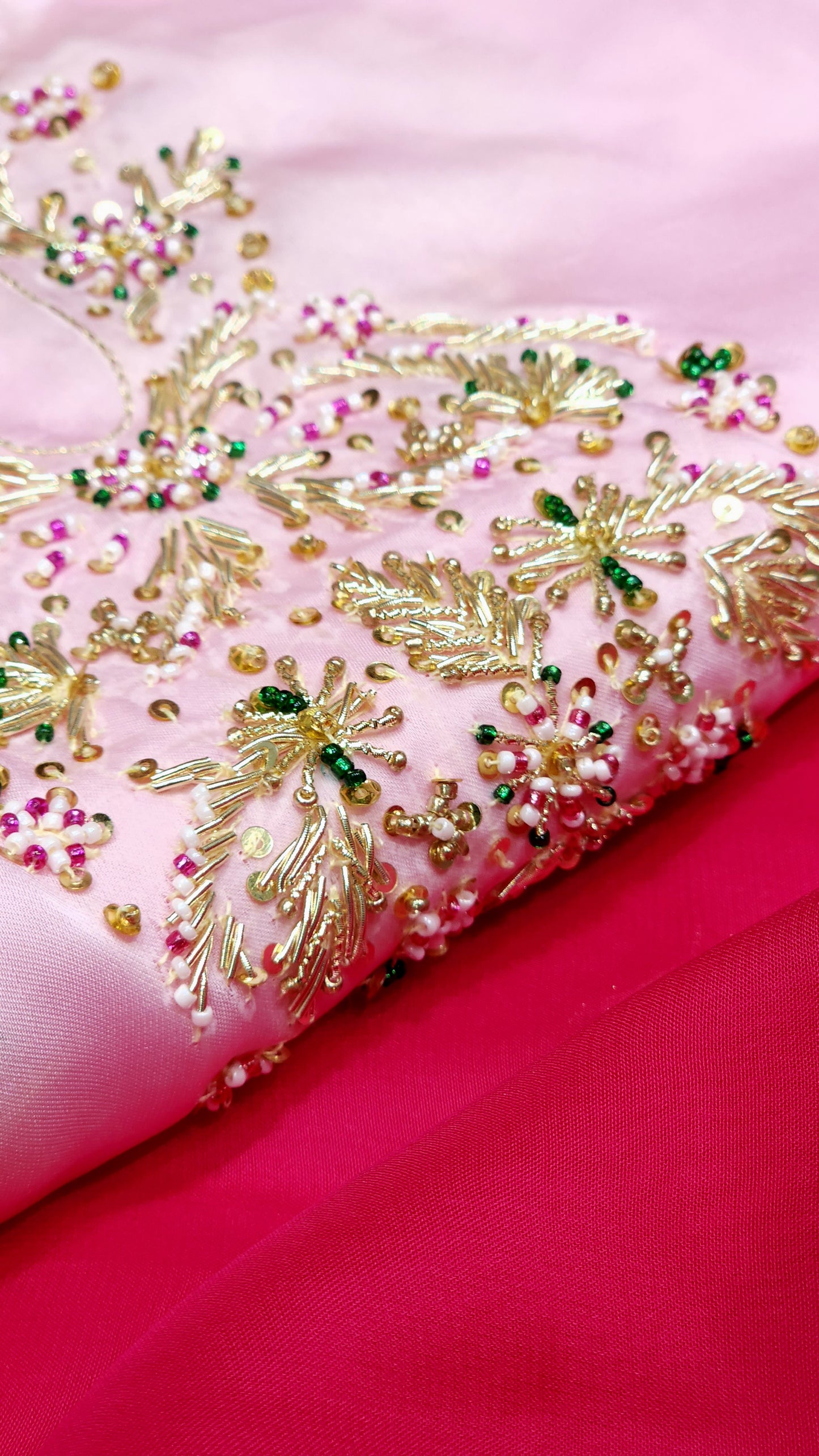 Baby Pink Combination With Hot Pink