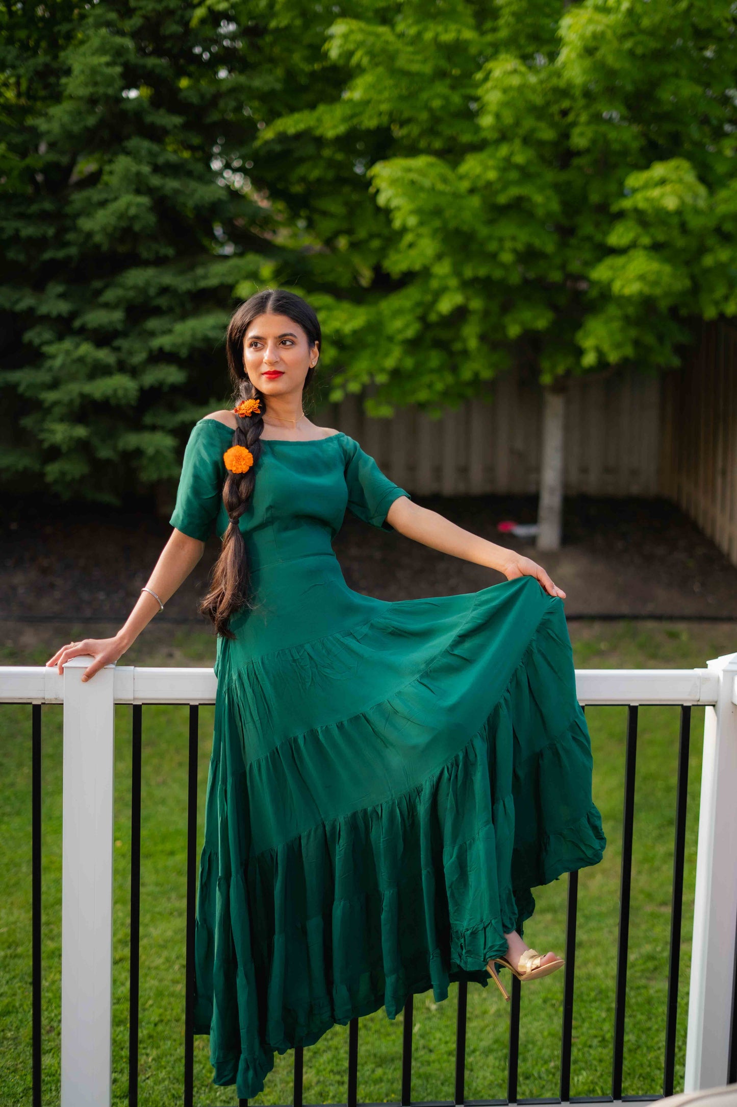 Long Crepe Dress – Elegant Custom Fit