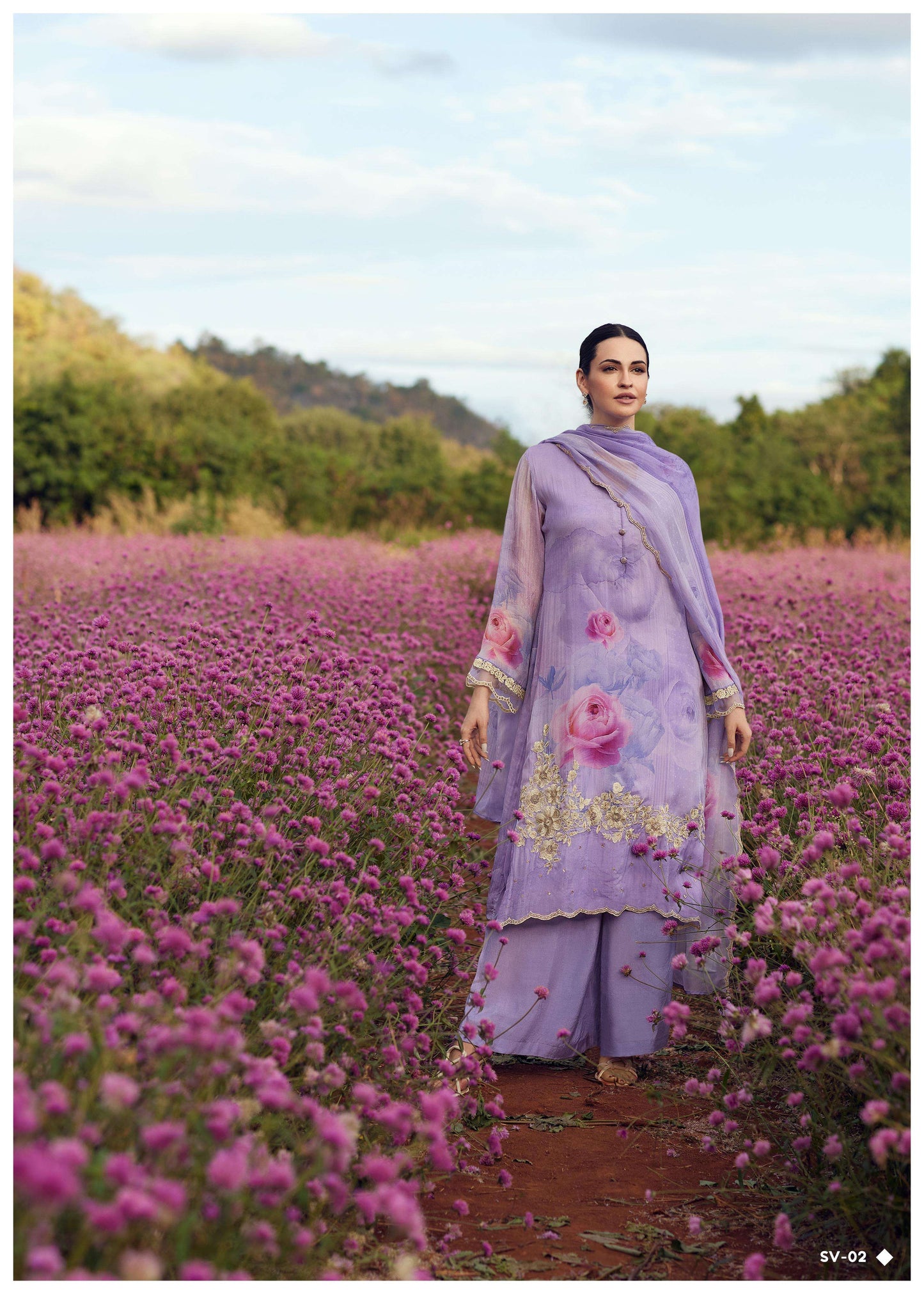 SUNKISSED VIBES LAVENDER ORGANZA SALWAR SUIT