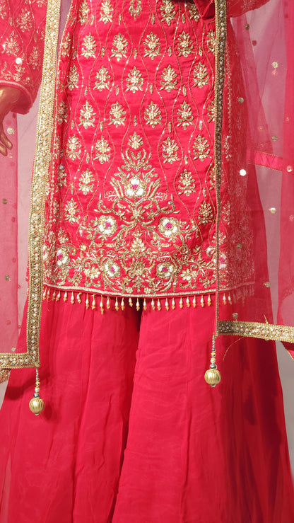 Heavy Hand Work Wear Suit Like Party Wear Garara suit