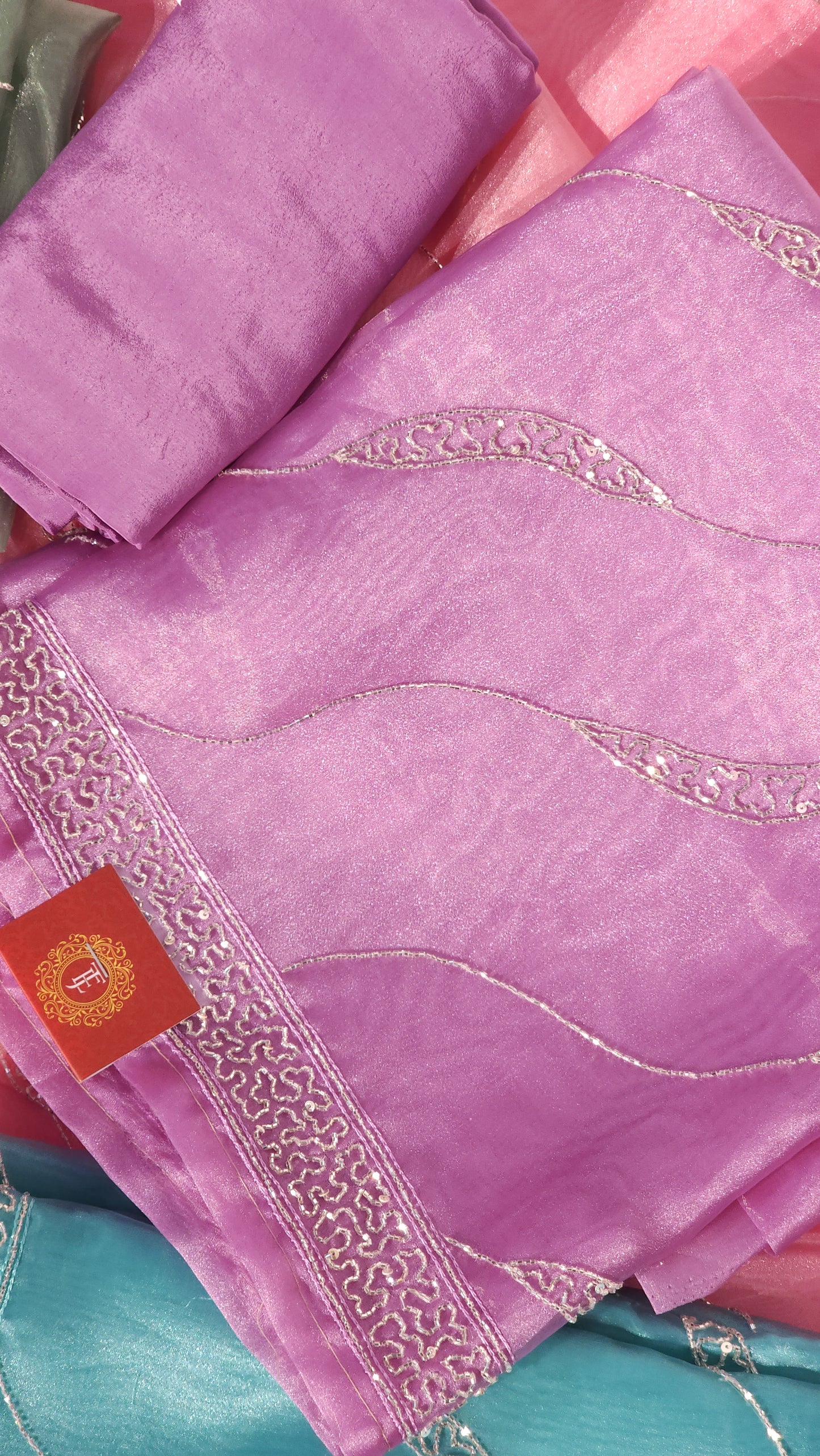 TISSUE SILK SUITS FOUR SHADES