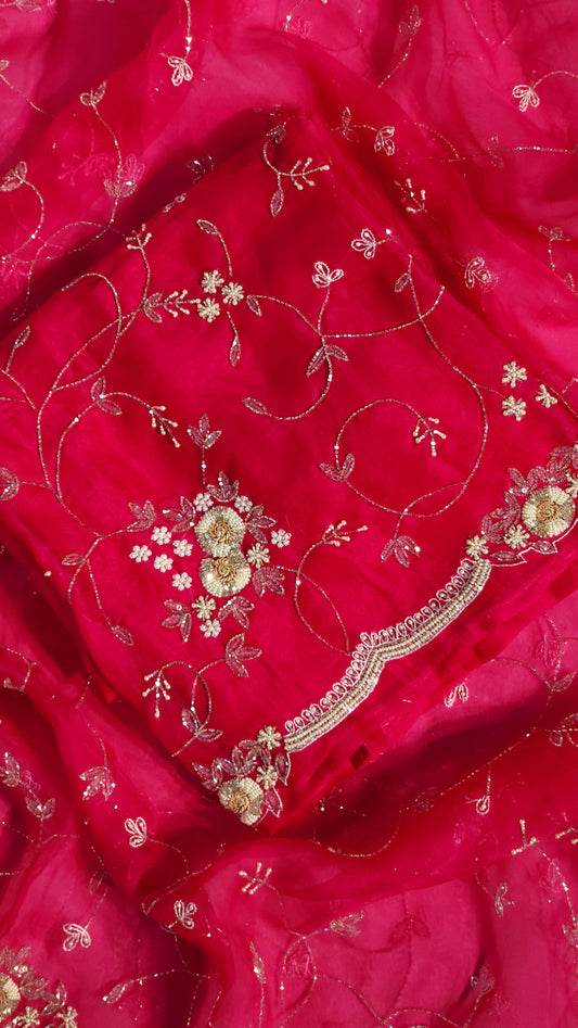 Hot pink all over pearl designed
