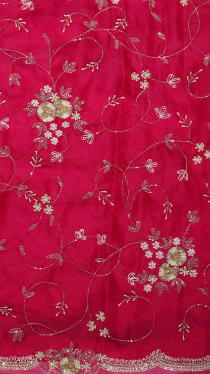 Hot pink all over pearl designed