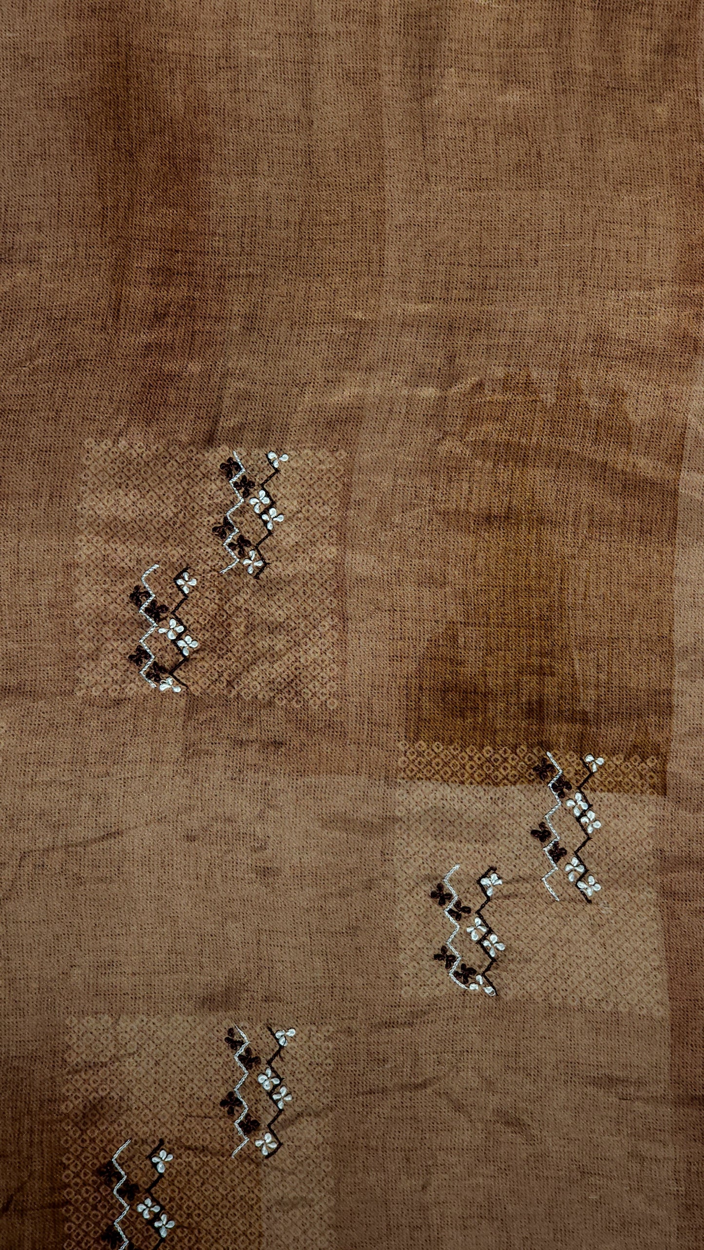 Coffee Brown Muslin Plain Suit