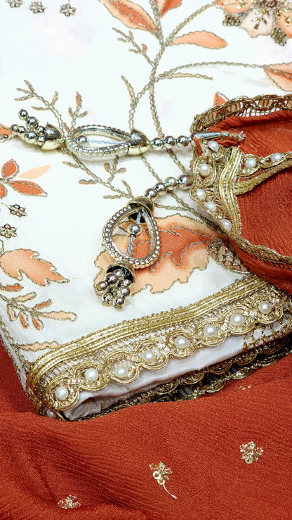 pure Crepe Floral Designed Suits Four Shades