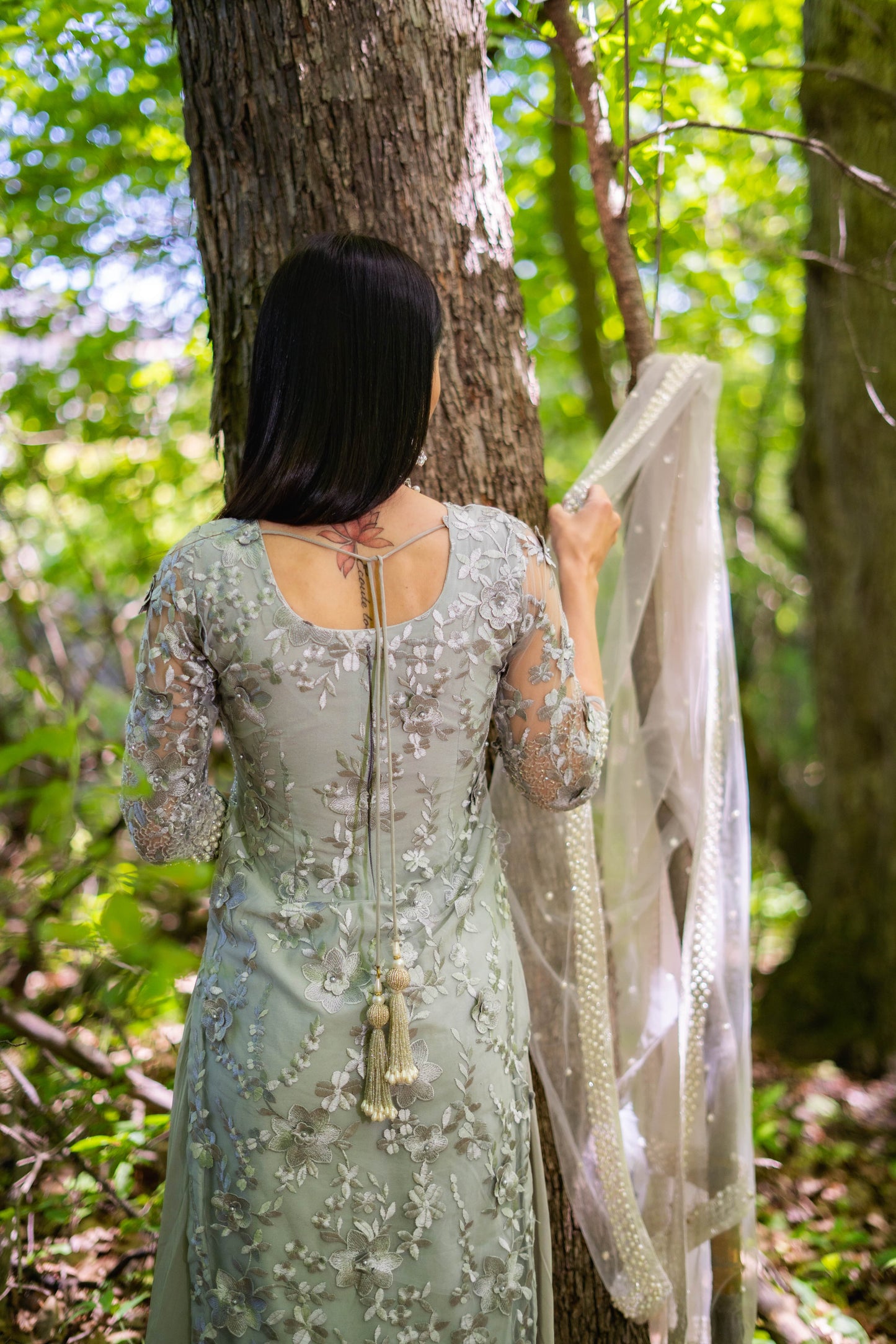 Japanese Net Sharara Suit – Delicate Detailing