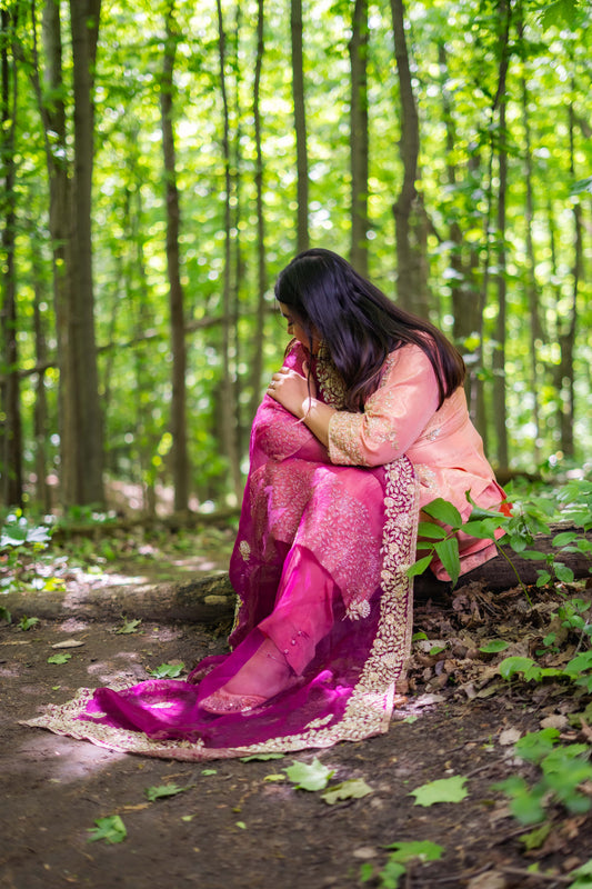 Tissue Contrast Palazzo Suit – Bridal Sophistication