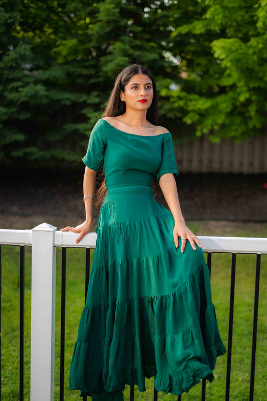 Long Crepe Dress – Elegant Custom Fit